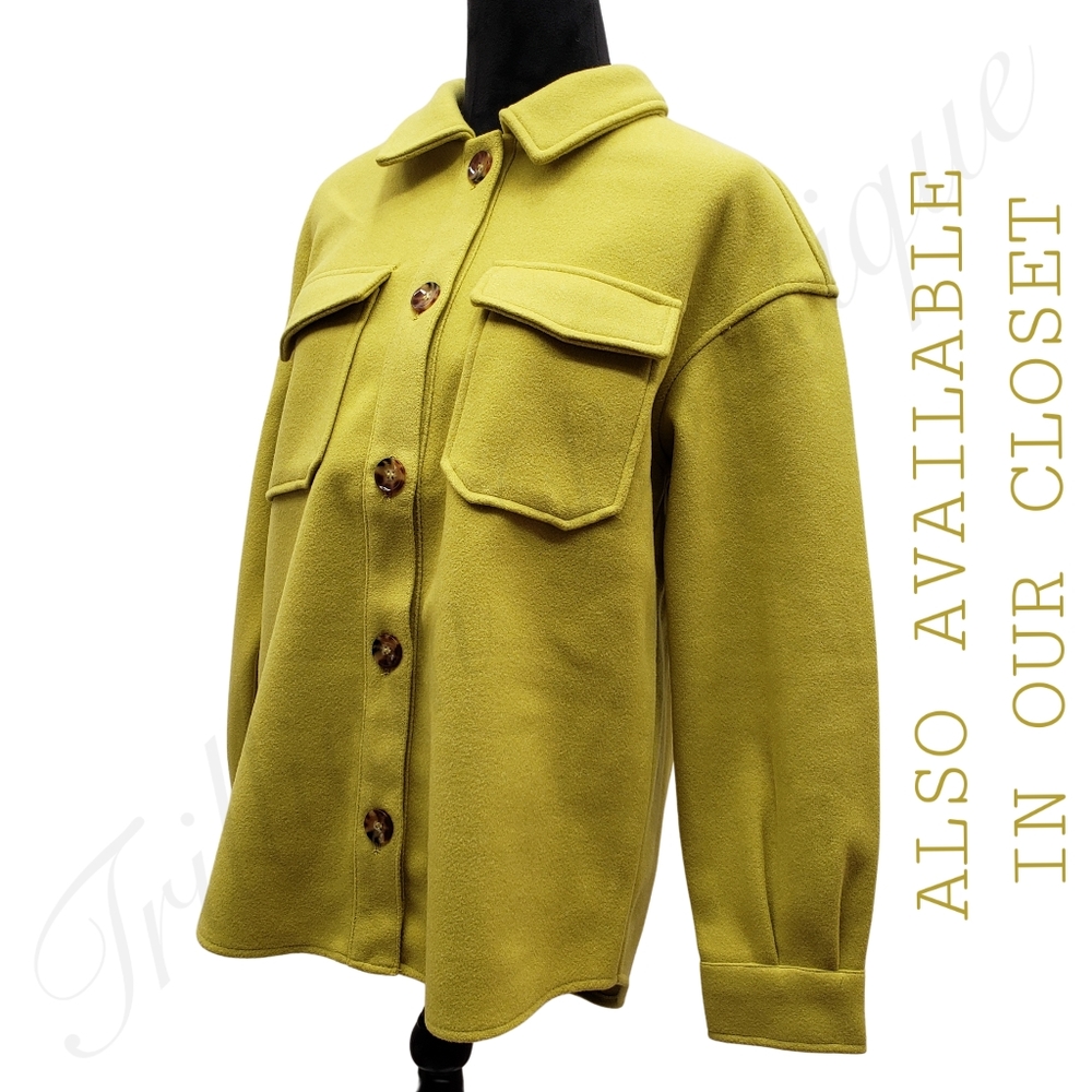 AVEC LES FILLES Women's Plaid Shacket (Shirt Jacket) Cognac NEW Fall Winter Cozy - Picture 6 of 6